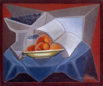 Werke von 350 berühmten Malern Werke - Obst und Buch Juan Gris